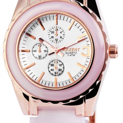 Akzent Damenuhr mit Metallarmband