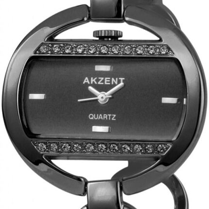Akzent Damenuhr mit Metallarmband