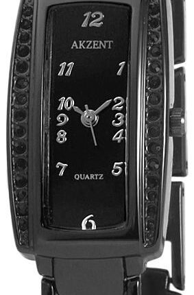 Akzent Damenuhr mit Metallarmband