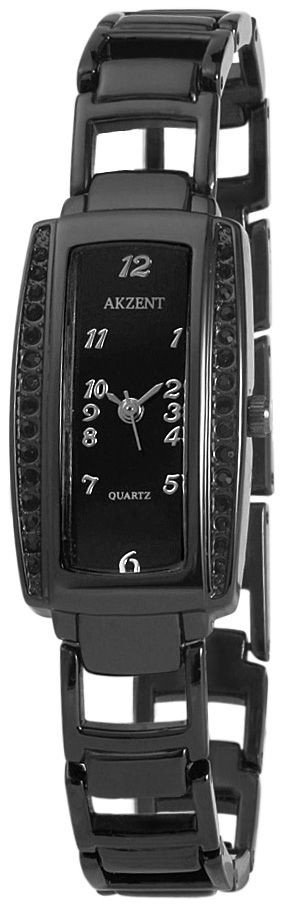 Akzent Damenuhr mit Metallarmband