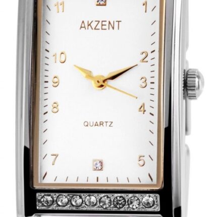 Akzent Damenuhr mit Metallarmband
