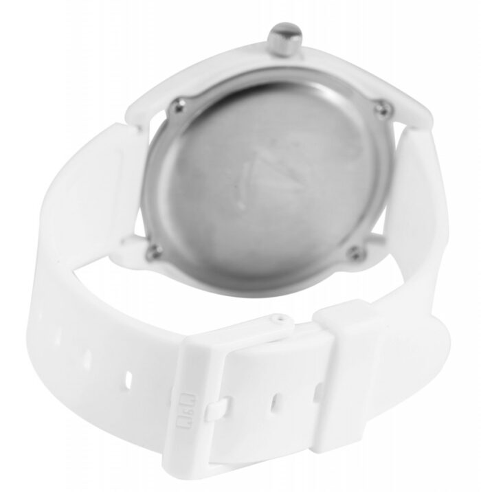 Q&Q Unisexuhr mit Silikonarmband, 10 Bar, weiß - Image 3