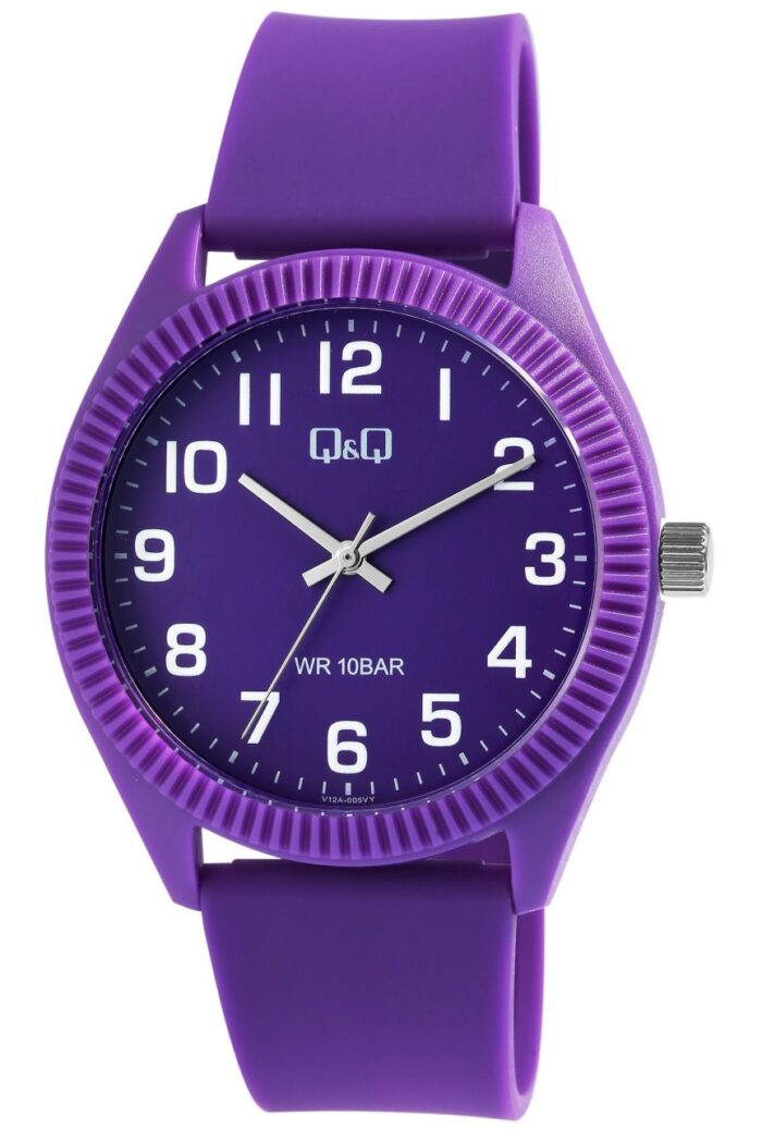 Q&Q Unisexuhr mit Silikonarmband, 10 Bar, weiß - Image 9