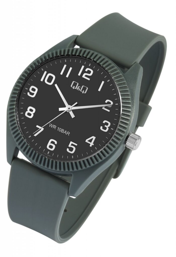Q&Q Unisexuhr mit Silikonarmband, 10 Bar, weiß - Image 8