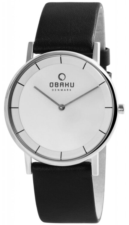 Obaku Unisex Armbanduhr mit Echt Lederband, UVP 149,- €