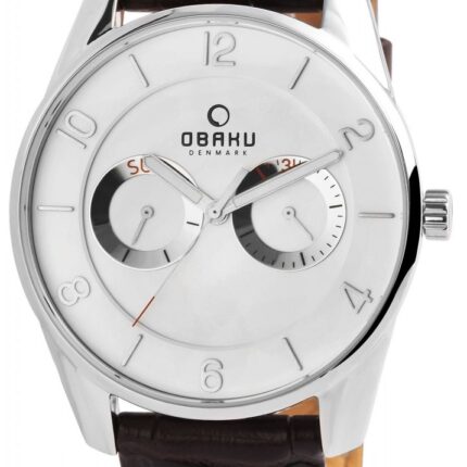 Obaku Herrenuhr mit Echt Lederband, UVP 176,10 €