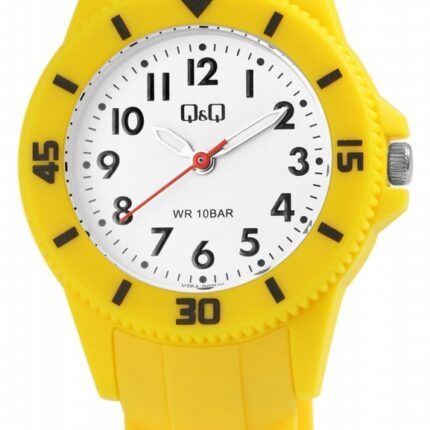 Q&Q YellowSilicon Band Watch 10ATM (Kids') V26A-002VY
