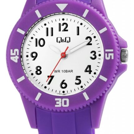Q&Q Purple Silicon Band Watch 10ATM (Kids') V26A-004VY