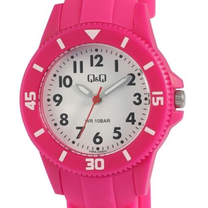 Q&Q Pink Silicon Band Watch 10ATM (Kids') V26A-005VY
