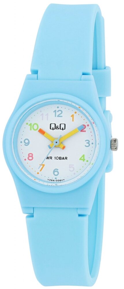 Q&Q Kinderuhr mit Silikonarmband, 10 BAR, blau