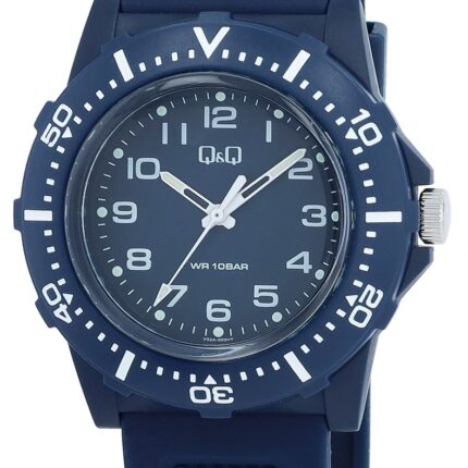 Q&Q Silicon Band Watch Blue 10ATM (Men's) V32A-003VY