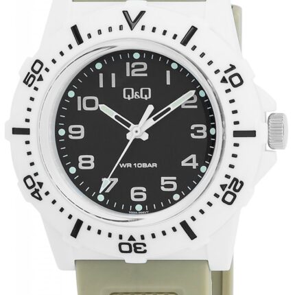 Q&Q Herrenuhr mit Silikonarmband, 10 BAR