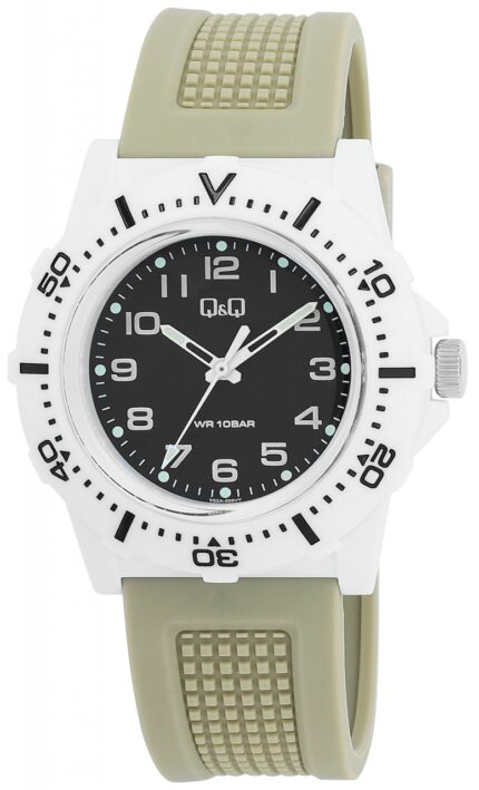 Q&Q Herrenuhr mit Silikonarmband, 10 BAR