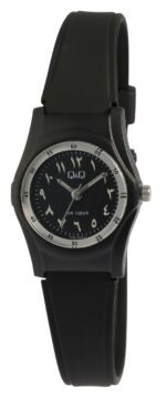 Q&Q Damenuhr mit Silikonarmband, 10 ATM, indisch-arabische Ziffern