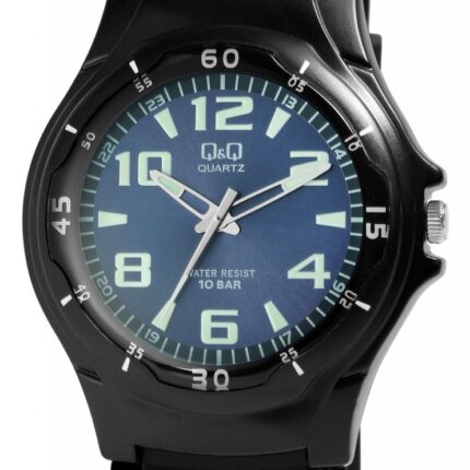 Q&Q Herrenuhr mit Silikonarmband, 10 bar