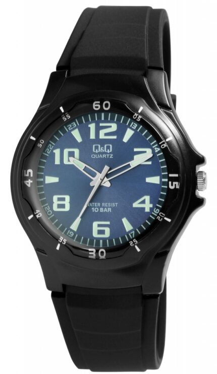 Q&Q Herrenuhr mit Silikonarmband, 10 bar