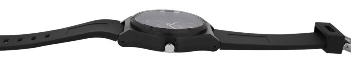 Q&Q Silikonuhr für Herren, 10 ATM, schwarz/goldfarben - Image 2