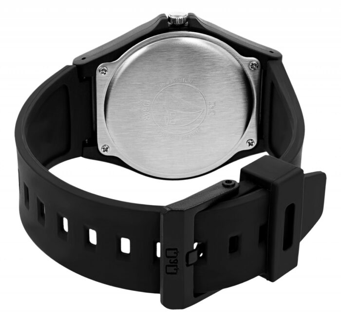 Q&Q Silikonuhr für Herren, 10 ATM, schwarz - Image 3