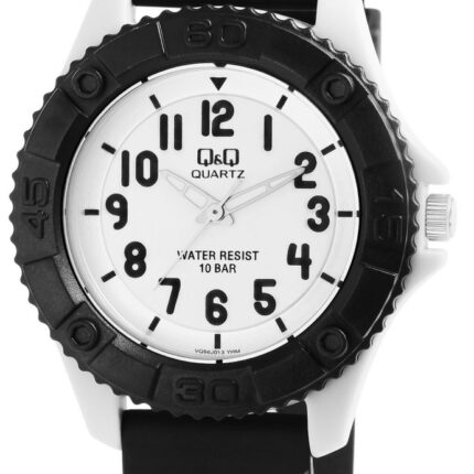Q&Q Kinderuhr, Kunststoff, Silikonarmband, Weltall, 10 Bar, Ø 35 mm