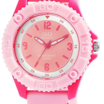 Q&Q Kinderuhr, Kunststoff, Silikonarmband, Weltall, 10 Bar, Ø 35 mm