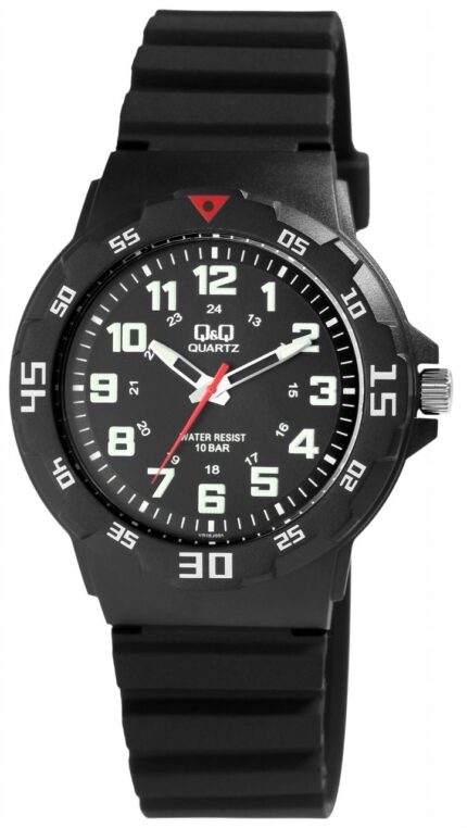 Q&Q Herrenuhr mit Silikonarmband, 10 bar