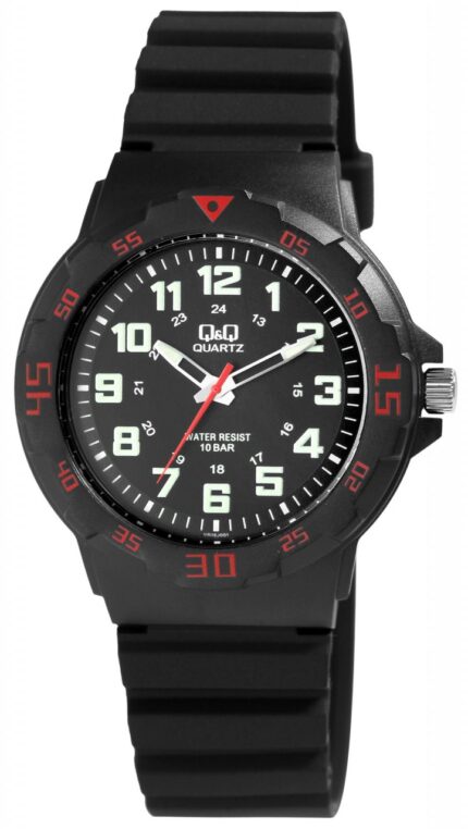 Q&Q Herrenuhr mit Silikonarmband, 10 bar