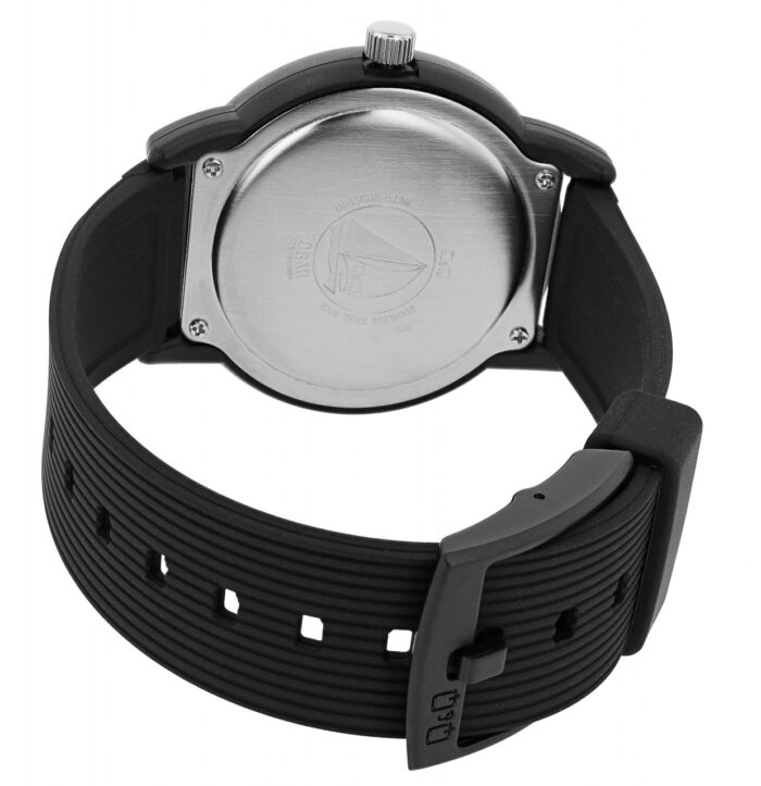 Q&Q Herrenuhr, Kunststoff, Silikonarmband, schwarz, 10 ATM, Ø 42 mm - Image 3