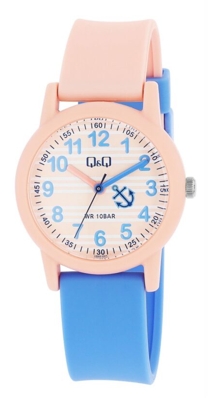 Q&Q Kinderuhr mit Silikonarmband, maritim, 10 ATM
