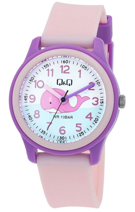 Q&Q Kinderuhr mit Silikonarmband, Walmotiv, 10 ATM