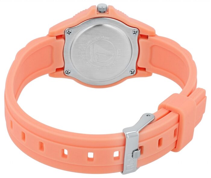 Q&Q Damenuhr, Kunststoff, Silikonarmband, orange, 10 ATM, Ø 30 mm - Image 3