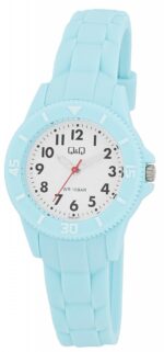 Q&Q Kinderuhr mit Silikonarmband, 10 BAR, hellblau