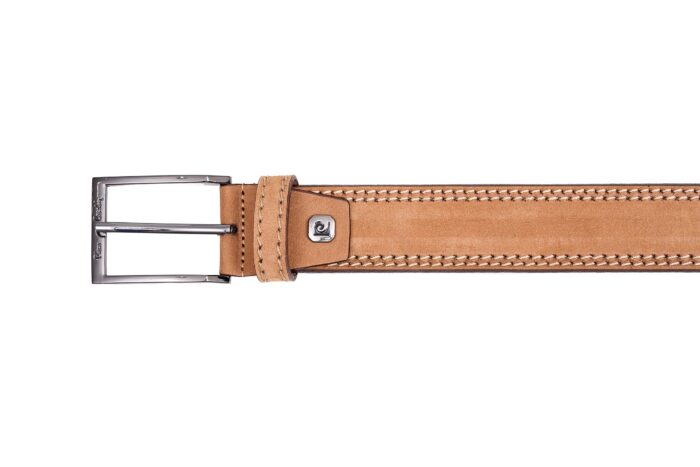 PIERRE CARDIN DOUBLE STITCHING BELT IN GENUINE SUEDE LEATHER - C203 - Image 5