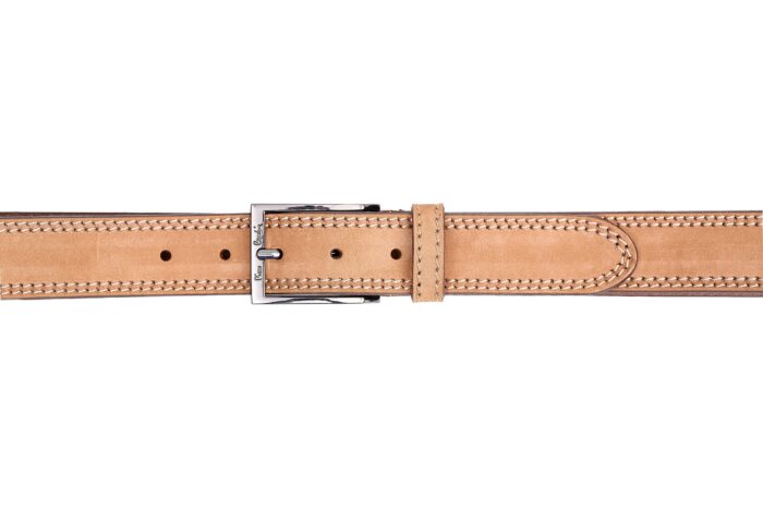PIERRE CARDIN DOUBLE STITCHING BELT IN GENUINE SUEDE LEATHER - C203 - Image 6