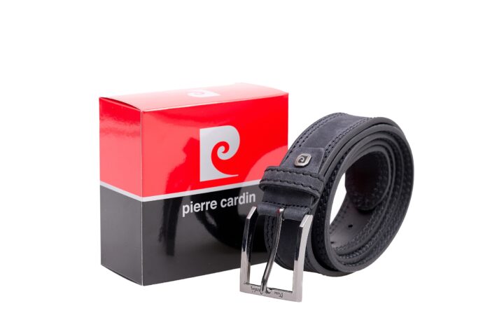 PIERRE CARDIN DOUBLE STITCHING BELT IN GENUINE SUEDE LEATHER - C203 - Image 7