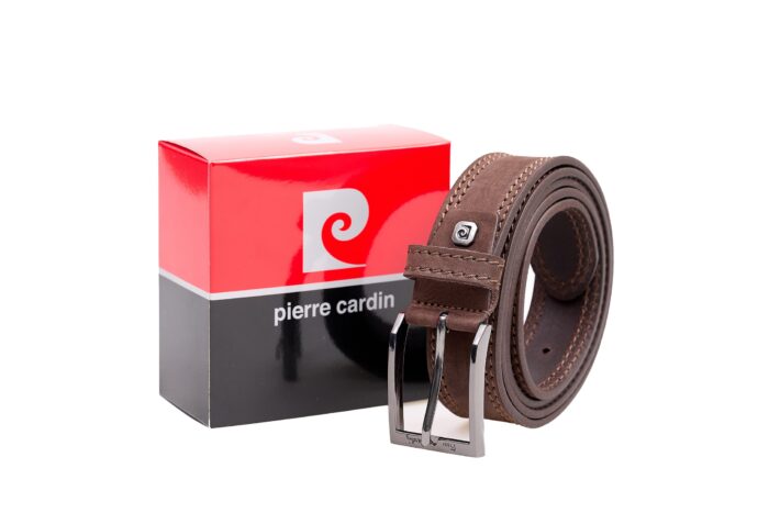PIERRE CARDIN DOUBLE STITCHING BELT IN GENUINE SUEDE LEATHER - C203 - Image 10