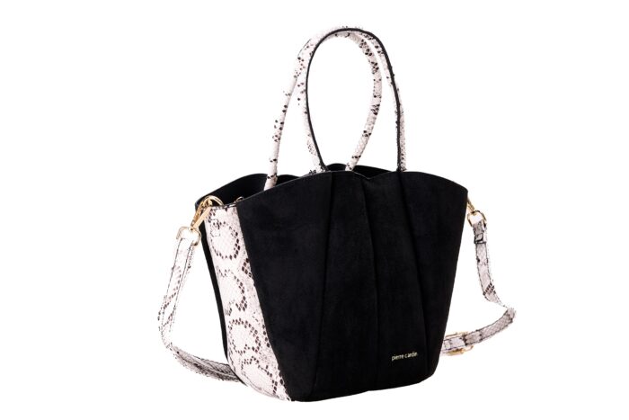 PIERRE CARDIN ECO-LEATHER SUEDE AND PYTHON BAG - MS174 23810 - Image 4