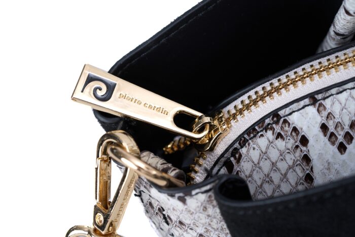 PIERRE CARDIN ECO-LEATHER SUEDE AND PYTHON BAG - MS174 23810 - Image 6