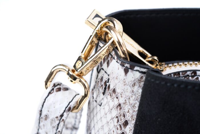 PIERRE CARDIN ECO-LEATHER SUEDE AND PYTHON BAG - MS174 23810 - Image 7