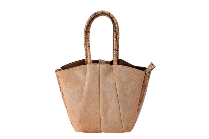 PIERRE CARDIN ECO-LEATHER SUEDE AND PYTHON BAG - MS174 23810 - Image 1