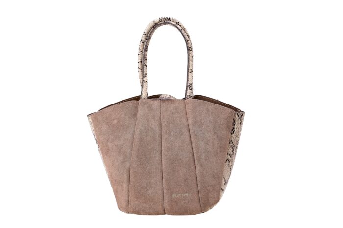 PIERRE CARDIN ECO-LEATHER SUEDE AND PYTHON BAG - MS174 23810 - Image 3