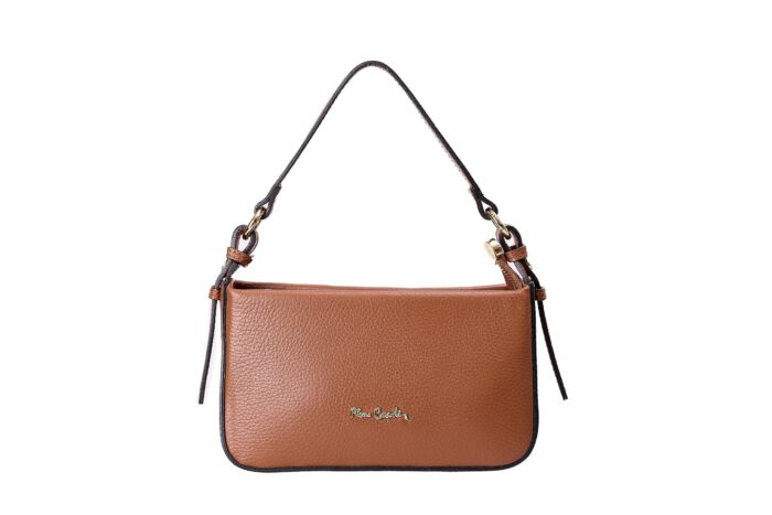 PIERRE CARDIN REAL LEATHER HANDBAG WITH SHOULDER STRAP - 1993 DOLLAR - Image 4