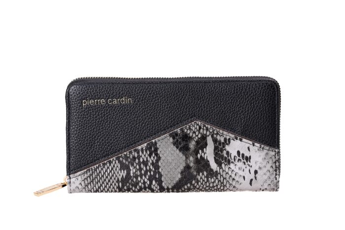 PIERRE CARDIN ECO-LEATHER ZIP-UP PURSE - WX19 8822 - Image 1