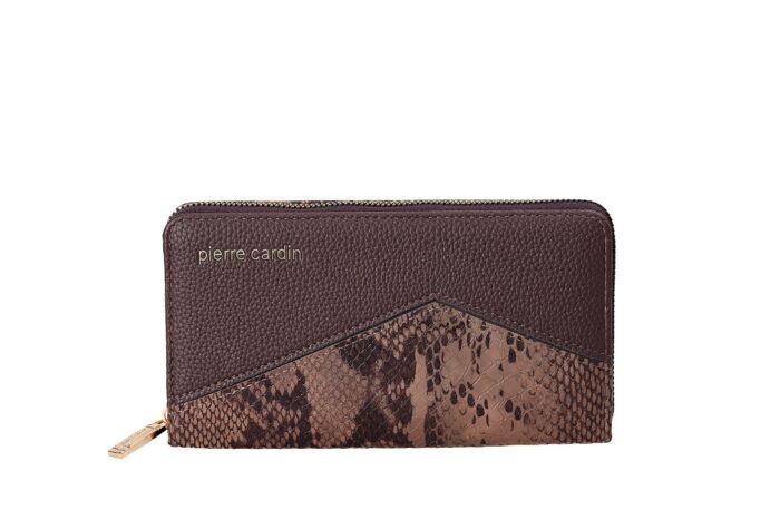 PIERRE CARDIN ECO-LEATHER ZIP-UP PURSE - WX19 8822 - Image 5
