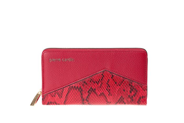 PIERRE CARDIN DOUBLE ZIP CLOSURE ECO-LEATHER PURSE - WX19 8828 - Image 2