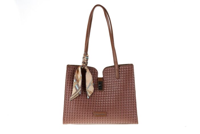 PIERRE CARDIN WOVEN ECO-LEATHER SHOULDER BAG - LONG23 2404 - Image 1
