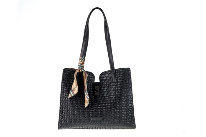 PIERRE CARDIN WOVEN ECO-LEATHER SHOULDER BAG - LONG23 2404 - Image 4