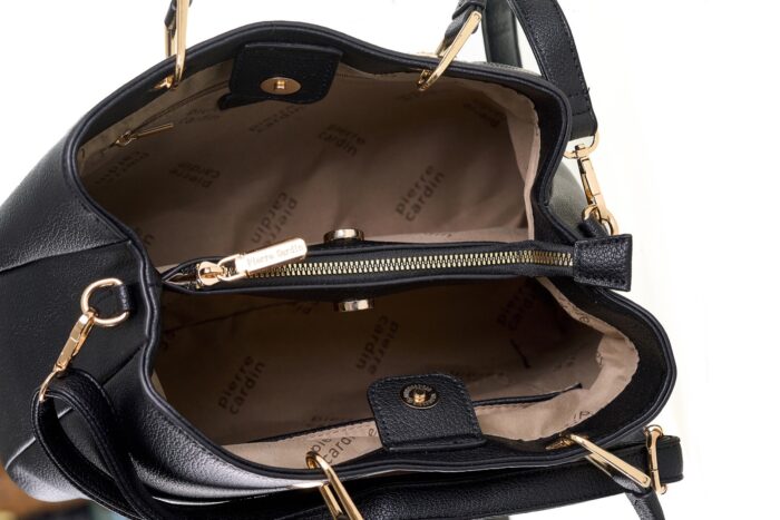 PIERRE CARDIN ECO-LEATHER SHOULDER BAG WITH SHOULDER STRAP - GN44 33677 - Image 9