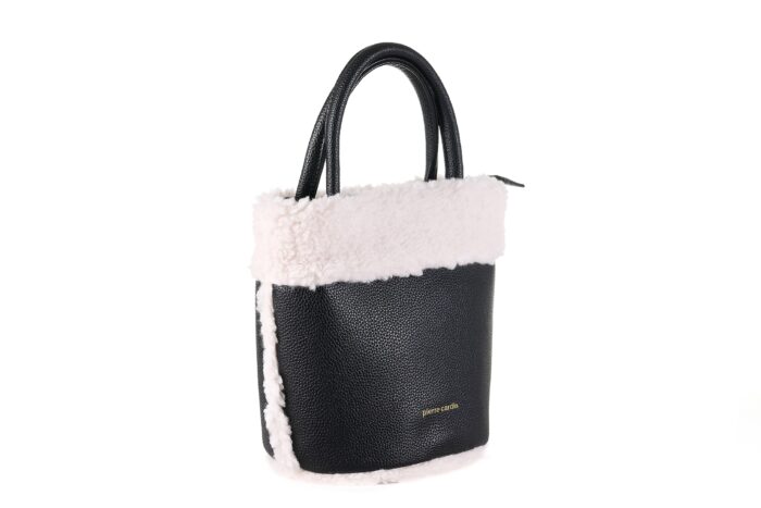 PIERRE CARDIN HAND BUCKET BAG IN ECO-LEATHER AND FUR - GN56 9231 - Image 4