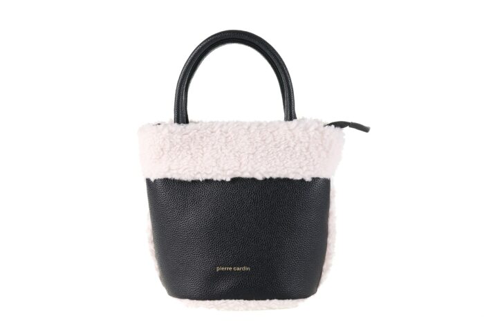 PIERRE CARDIN HAND BUCKET BAG IN ECO-LEATHER AND FUR - GN56 9231 - Image 3