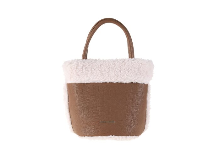 PIERRE CARDIN HAND BUCKET BAG IN ECO-LEATHER AND FUR - GN56 9231 - Image 1